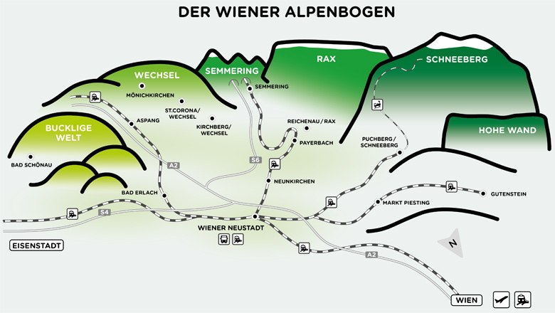 Auf Straße und Schiene in die Wiener Alpen, © Wiener Alpen