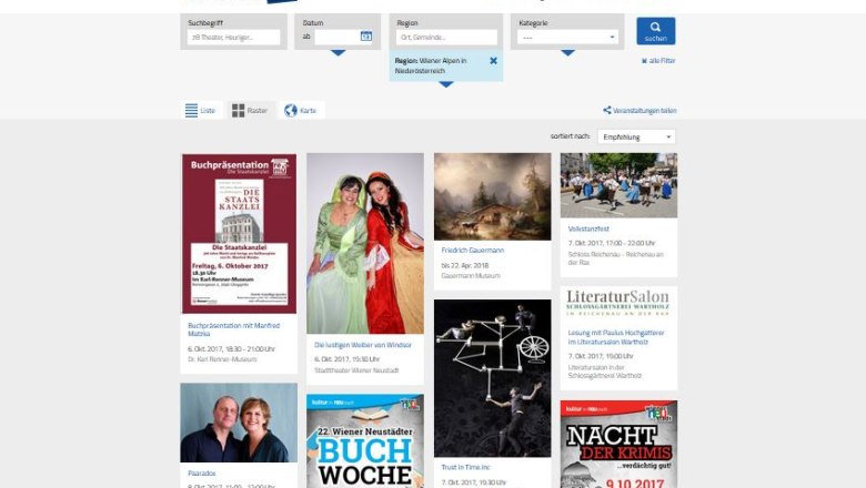 Der Veranstaltungskalender Niederösterreich Der Veranstaltungskalender Niederösterreich