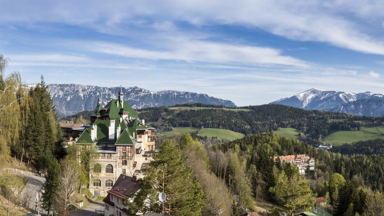 Kilátás a Südbahn Hotel Semmeringre, © Wiener Alpen/Franz Zwickl