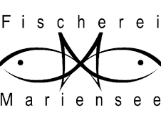 Fischerei Mariensee, © Fischerei Mariensee Logo der Fischerei Mariensee mit stilisierten Fischen.