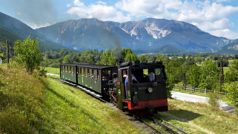 With the steam locomotive on the Schneeberg, © Wiener Alpen/Franz Zwickl