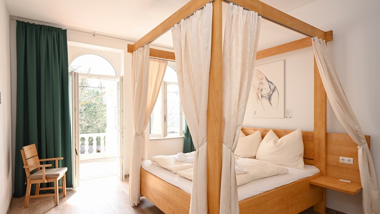 Schlafzimmer mit Apartment Rax, © Waldschlössl Schlafzimmer mit Apartment Rax, © Waldschlössl