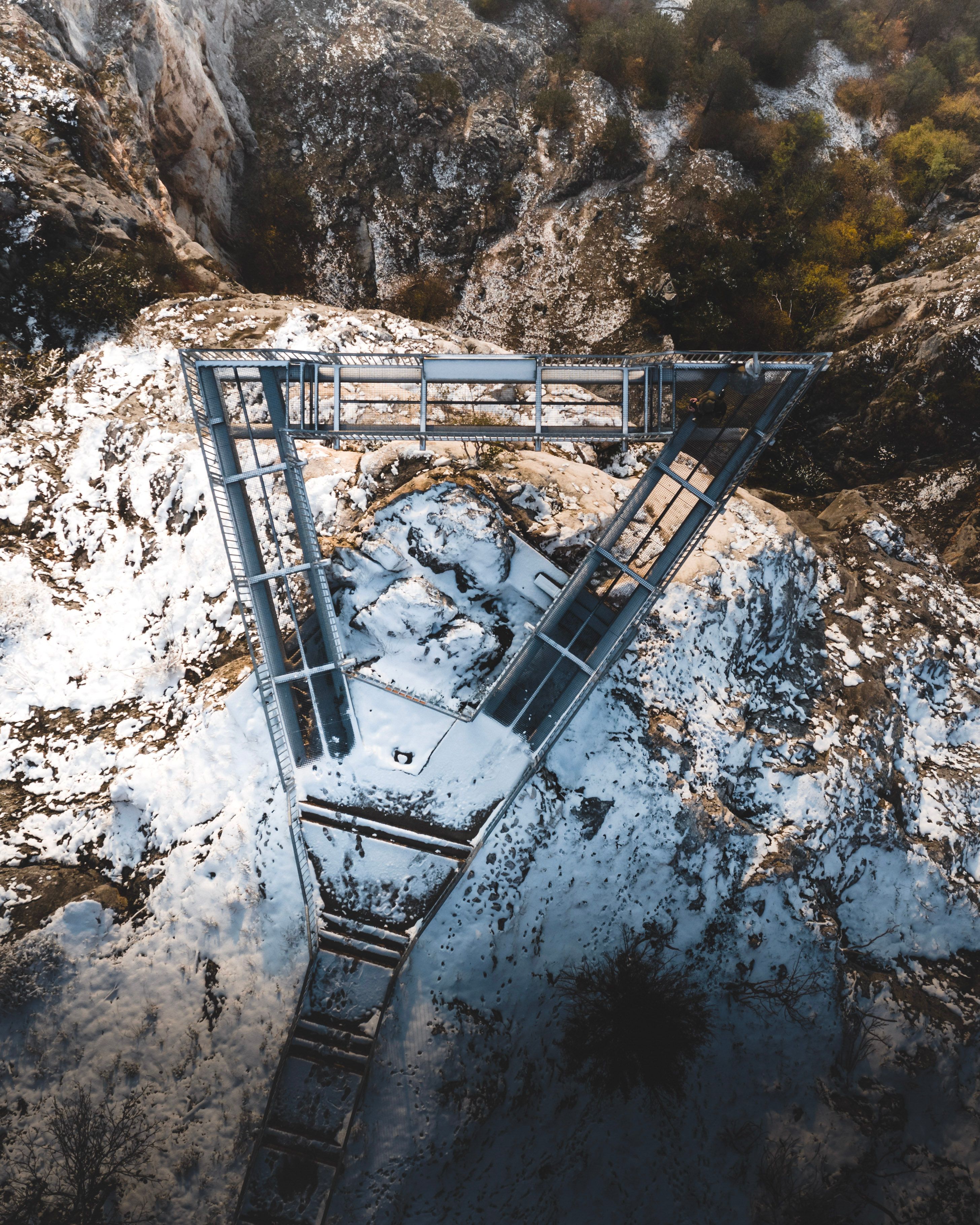 Plattform des Skywalks Hohe Wand aus der Vogelperspektive