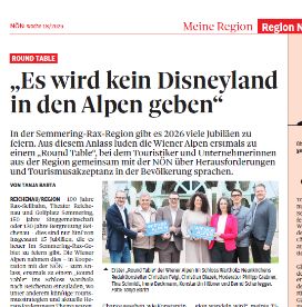 Bericht NÖN Neunkirchen Wiener Alpen Round Table