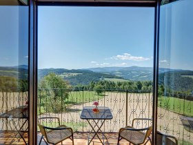 Ausblick vom Zimmer am Wachahof, © Wachahof