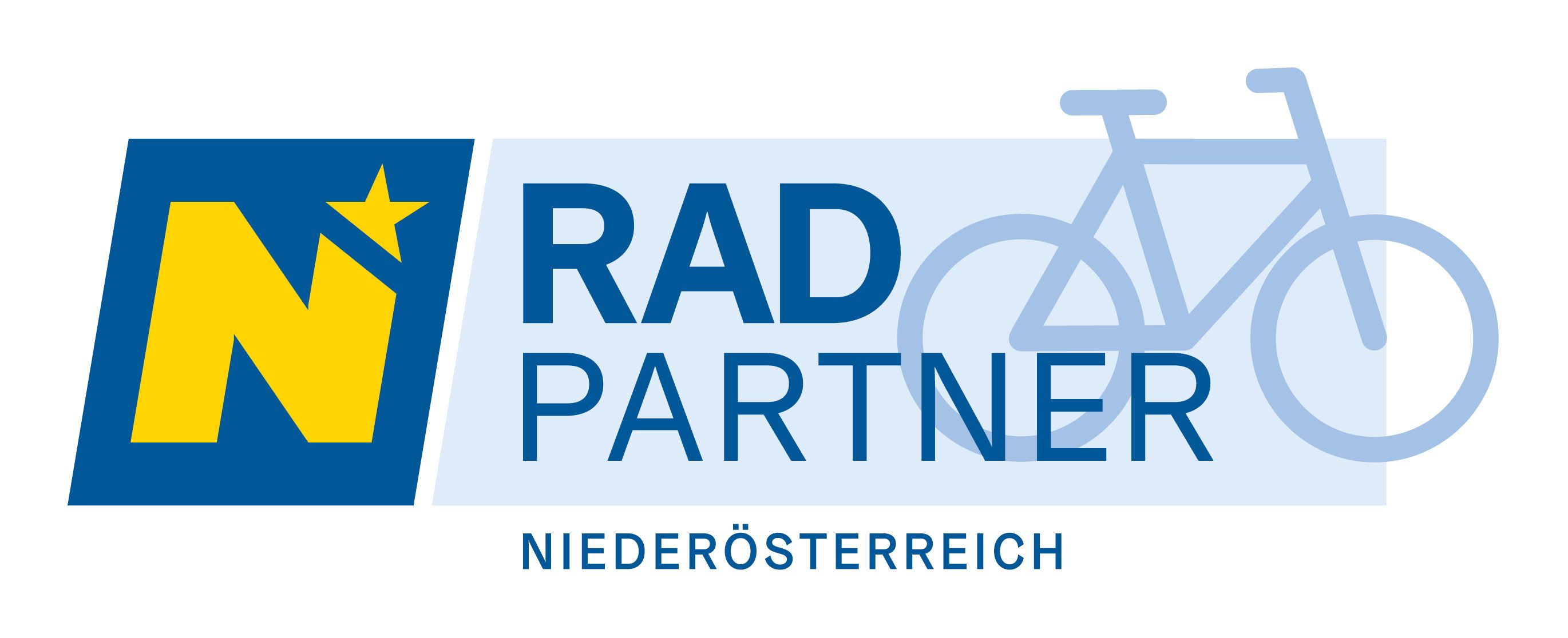 Bild-Text Logo "Radpartner Niederösterreich"