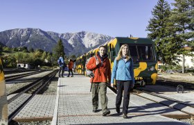 By the station of the Schneeberg railway, &copy; Wiener Alpen/ Franz Zwickl