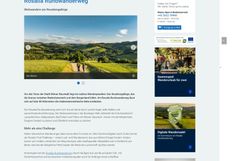 Screenshot Landingpage www.buckligewelt.info/rosalia-wandern