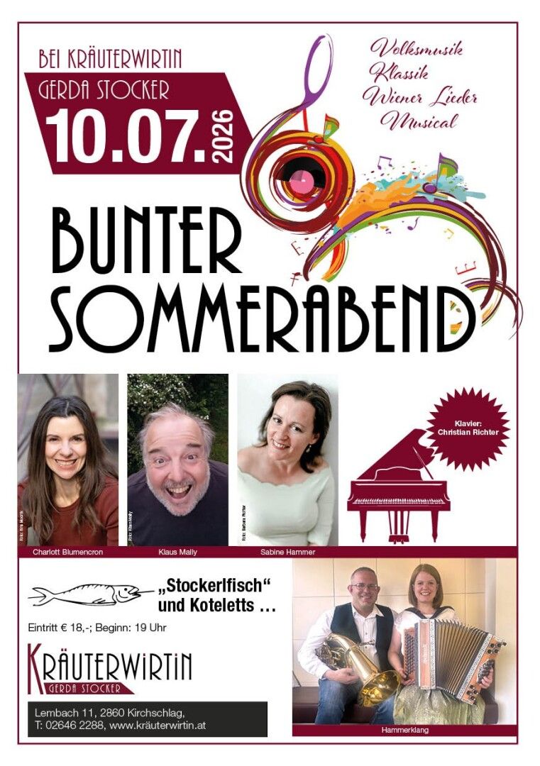 Plakat Bunter Sommerabend 2026