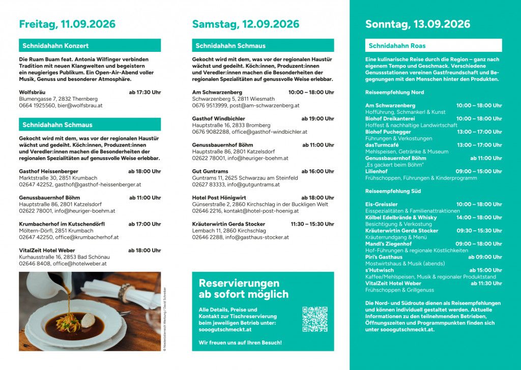 Folder Schnidahahn Genussfest