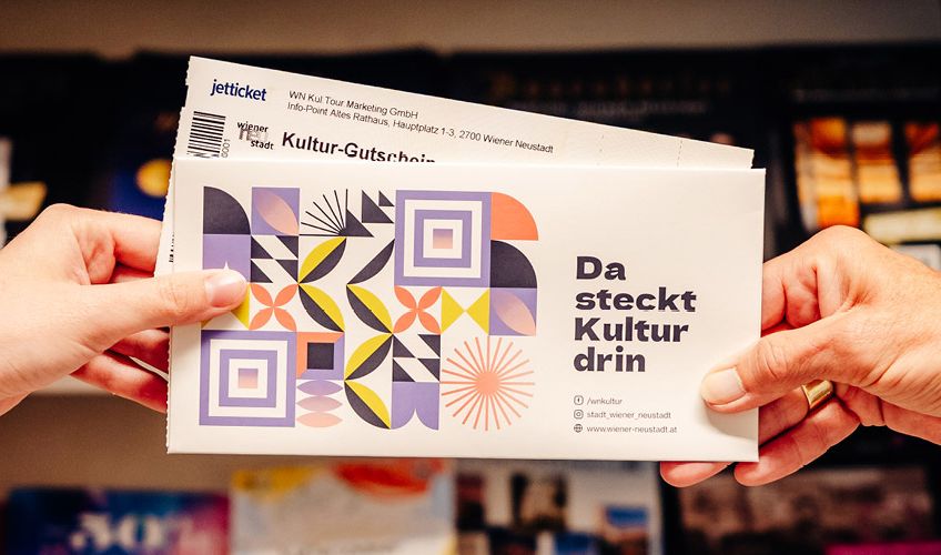 Bunter Kulturgutschein der Stadt Wiener Neustadt 