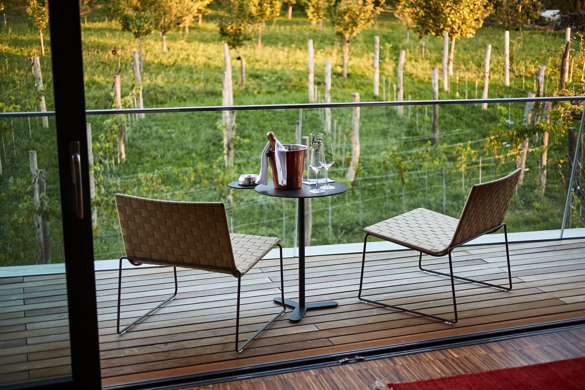Genießen Sie die Ruhe auf der Terrasse, während die sanften Hügel der Wiener Alpen im Hintergrund erstrahlen. Ein Gläschen Cider und die frische Luft laden dazu ein, den Moment in vollen Zügen zu erleben. Hier wird der Sommer zum unvergesslichen Erlebnis.