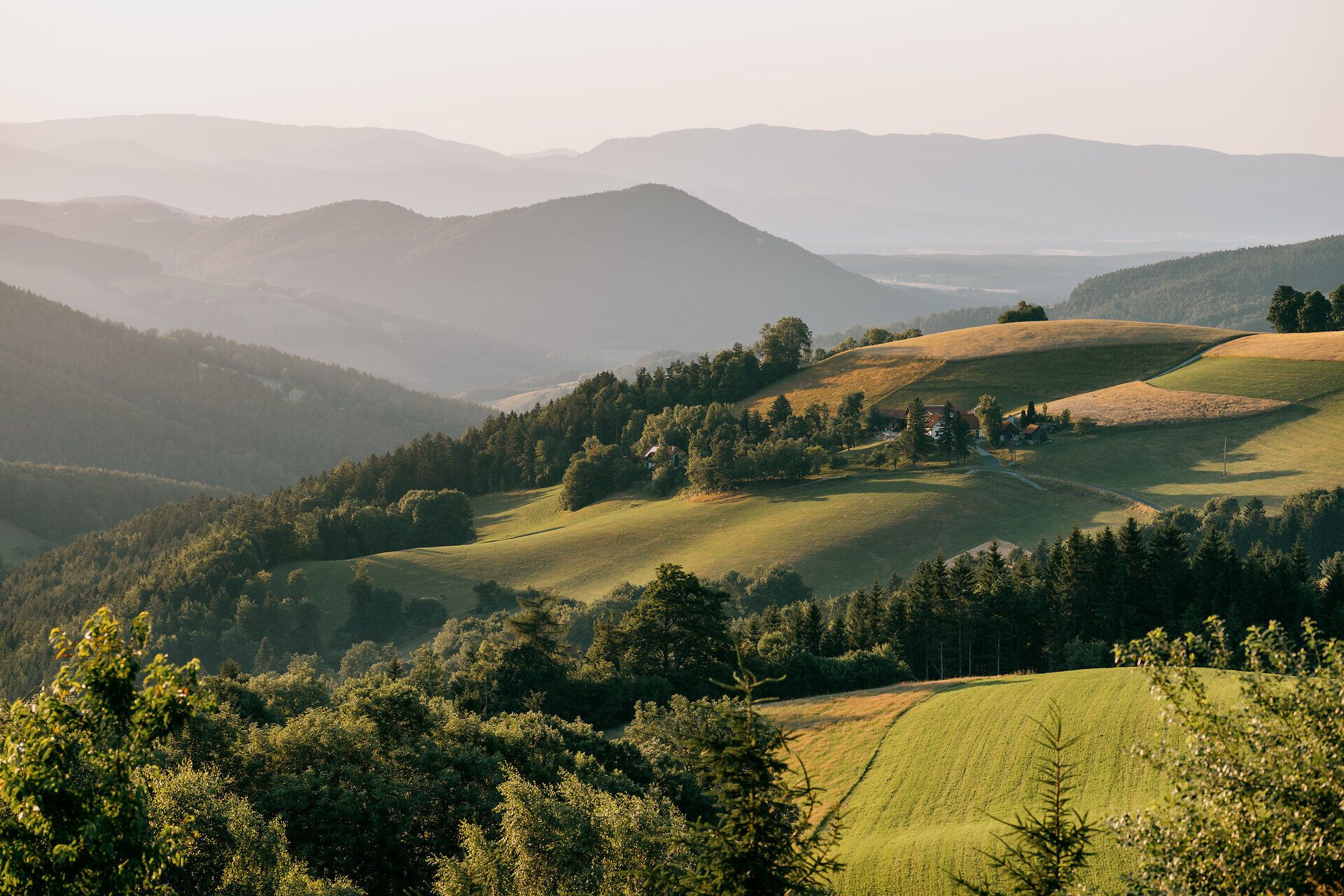 Landschaftsaufnahmen der Buckligen Welt im Sommer