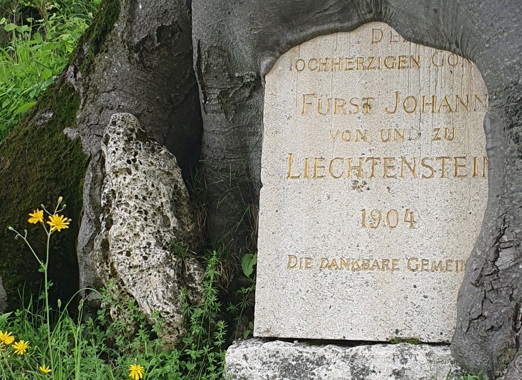 Gedenktafel für Fürst Johann von Liechtenstein