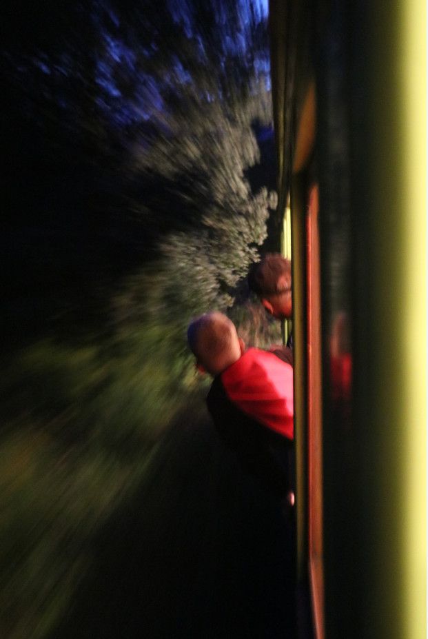 nächtliche Fahrt mit dem Triebwagen TW1