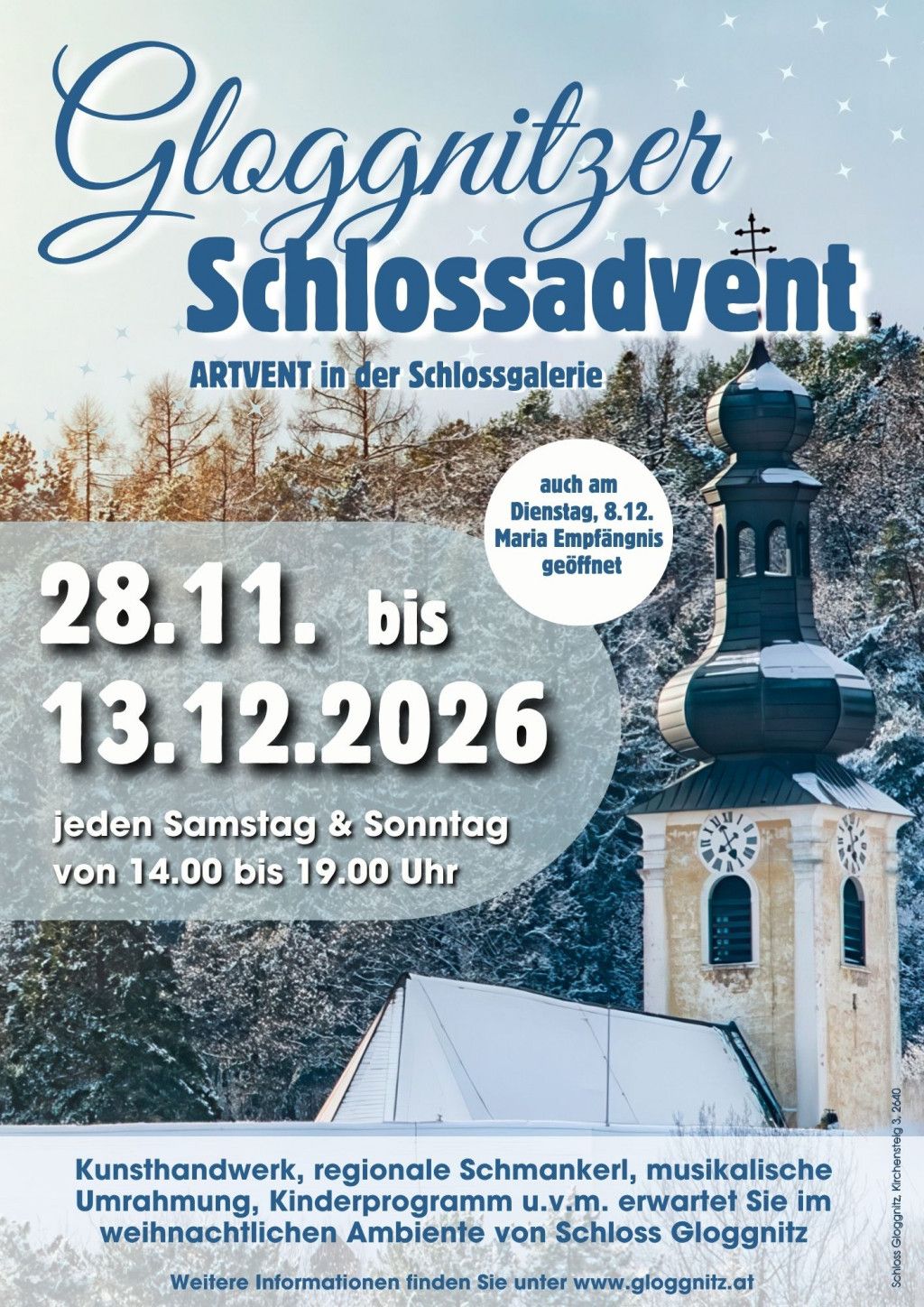Plakat Schlossadvent Gloggnitz