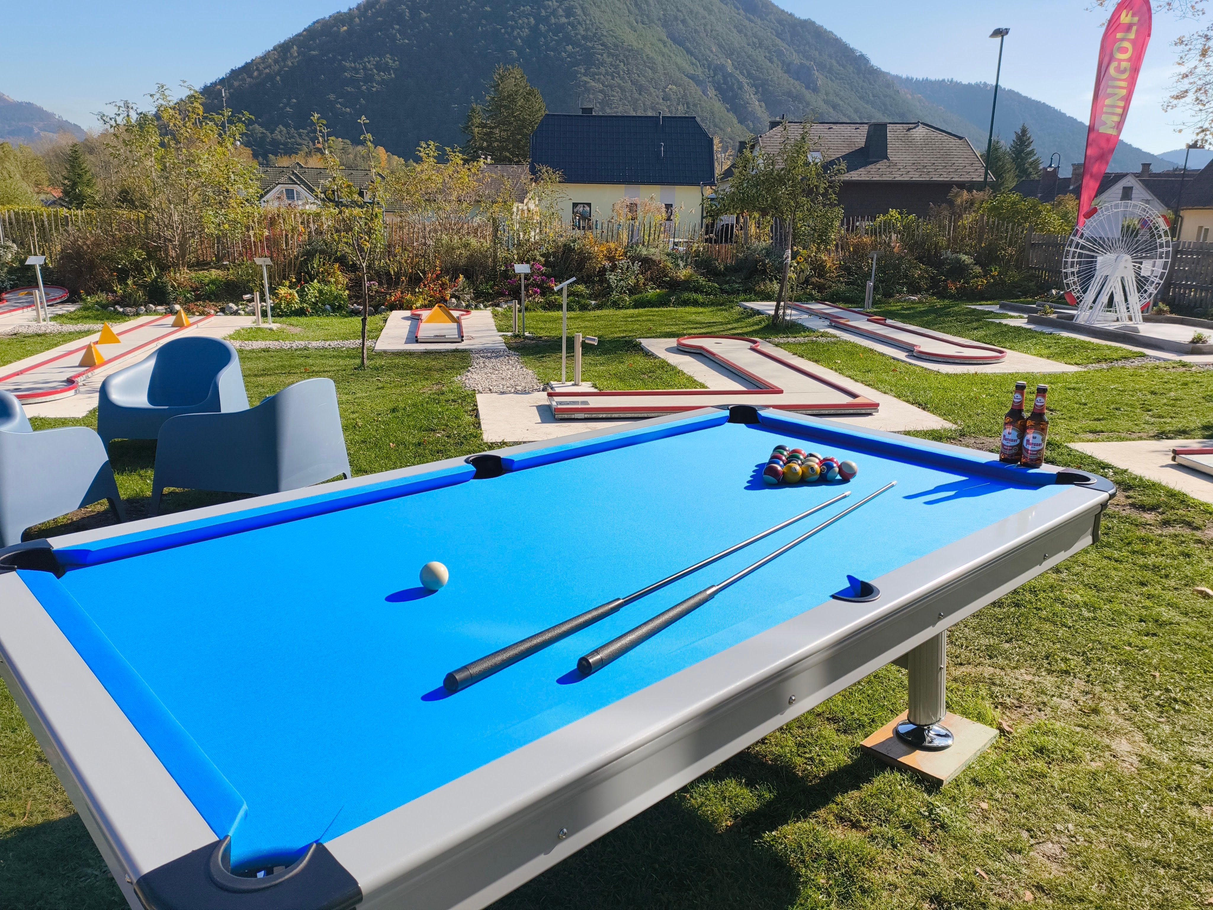 Billiard table & mini golf courses