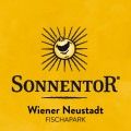 Sonnentor logo with sun and text 'Wiener Neustadt Fischapark'.