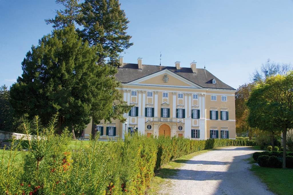 Das Schloss Frohsdorf aus der Nähe