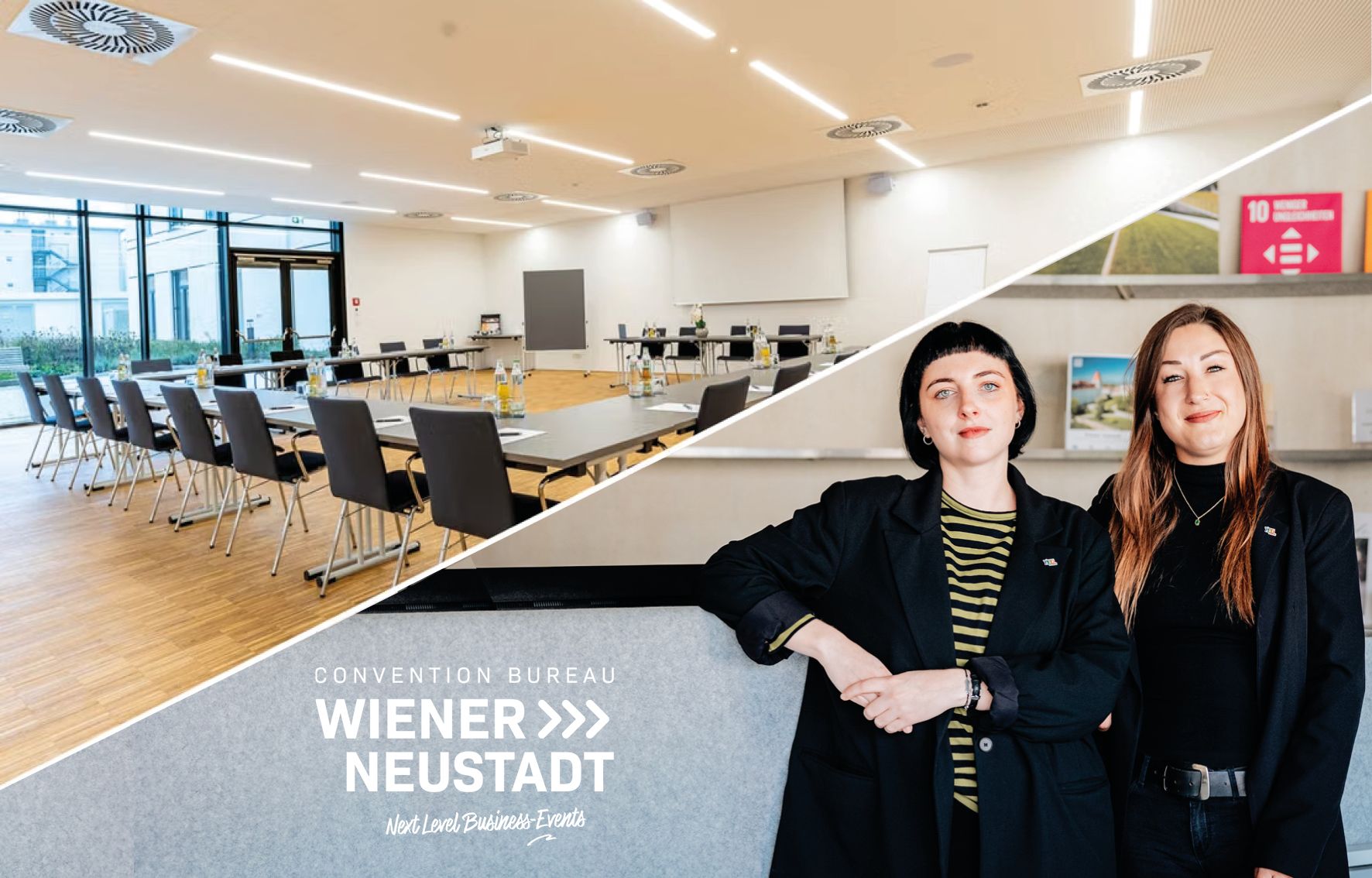 Titelbild des Angebots mit Foto vom Convention Bureau und der Seminarräumlichkeiten des Plaza Inns