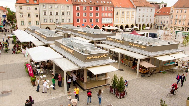 Der Marienmarkt am Hauptplatz von Wiener Neustadt, © Michael Weller - Magistrat der Stadt Wiener Neustadt