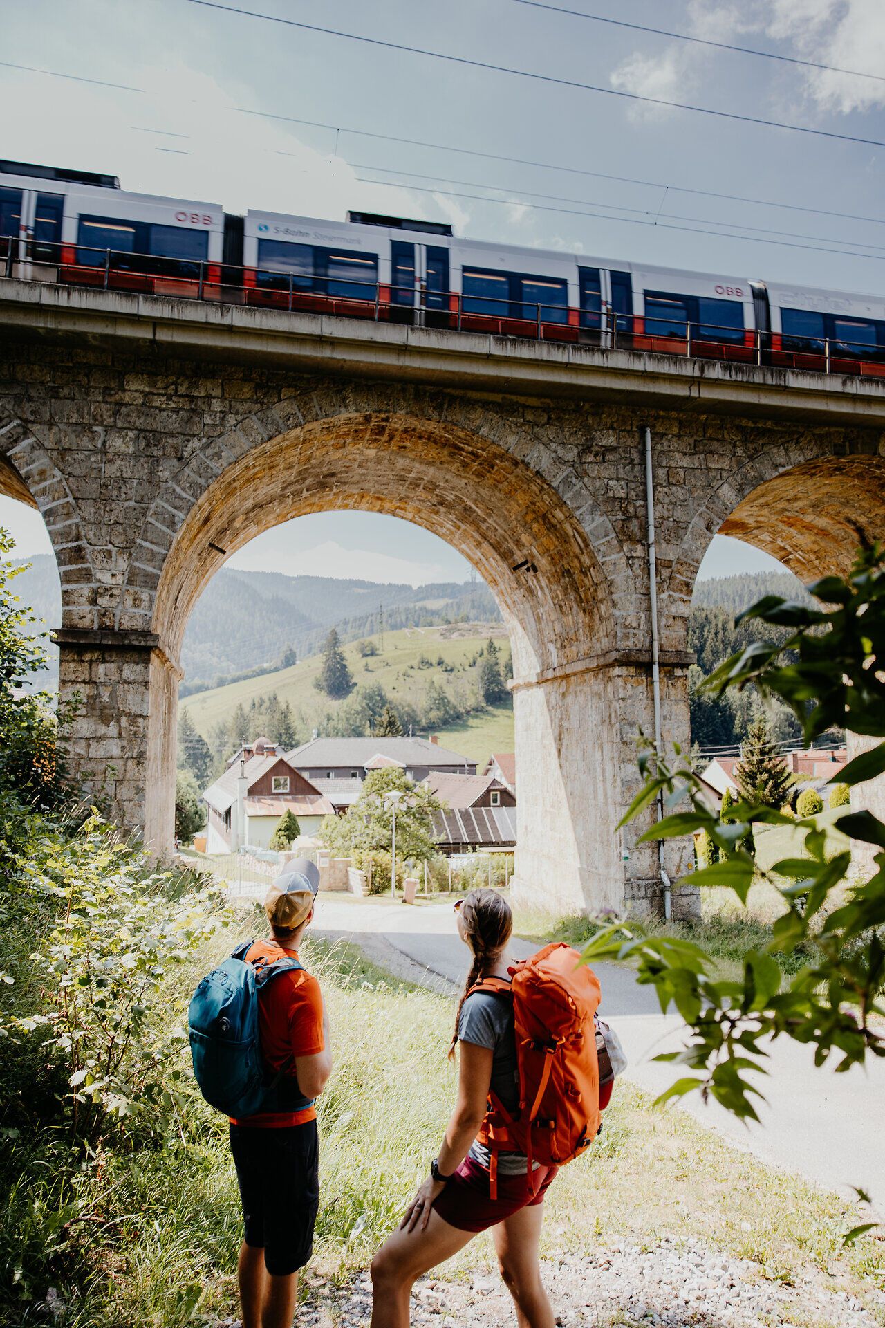 Bahnwanderweg, Semmering, Mürzzuschlag, Semmeringbahn, Wiener Alpen in Niederösterreich