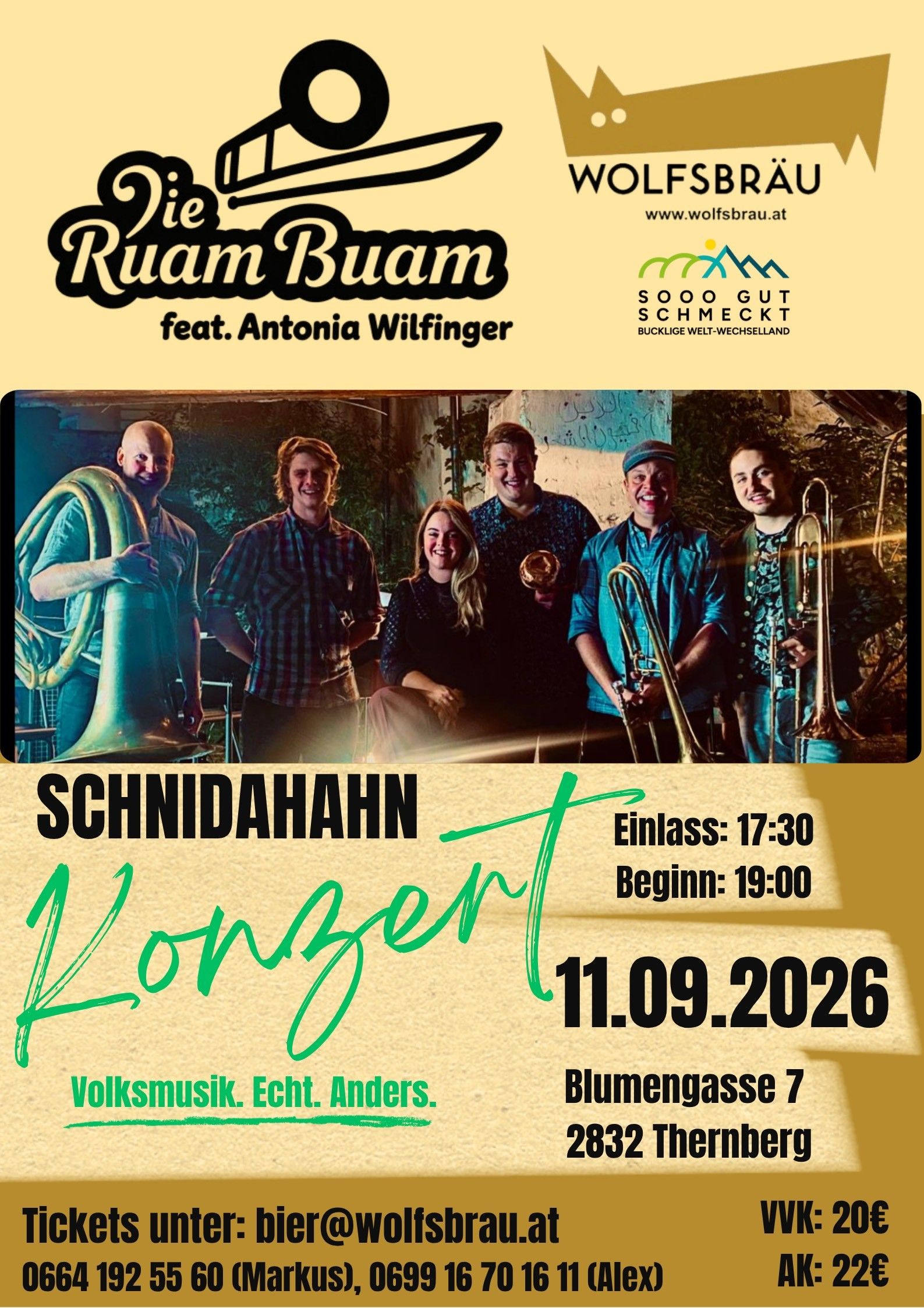 Plakat Schnidahahn Konzert