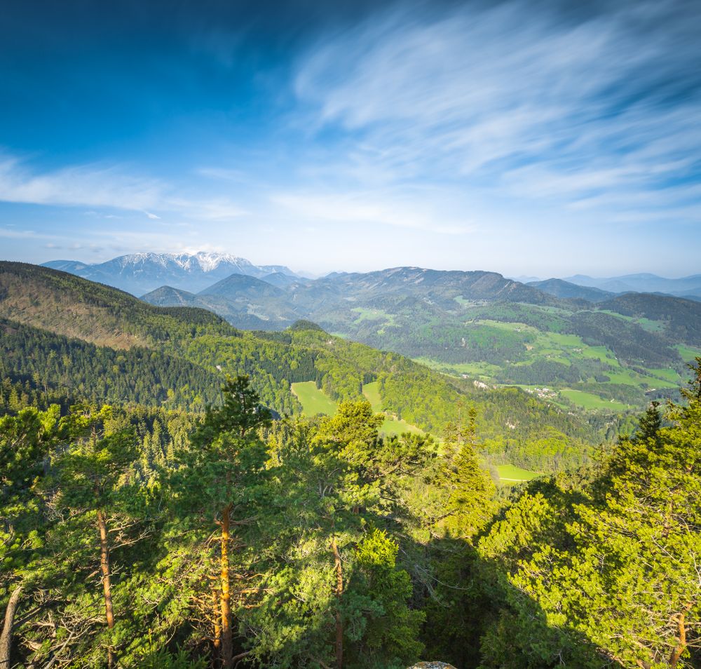 Aussicht von der kleinen Kanzel aufs umliegende Tal 