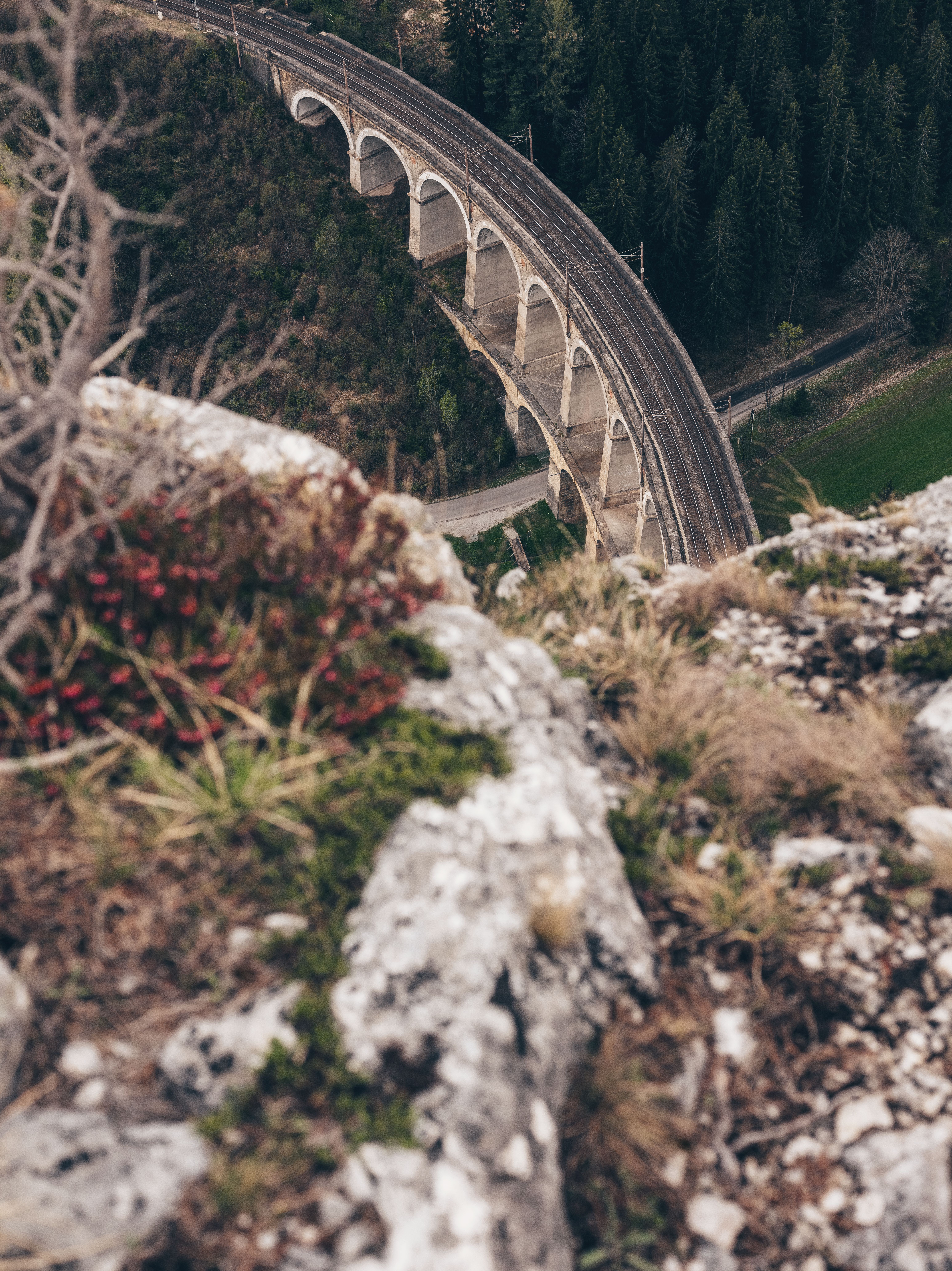 Die majestätische Brücke schwingt elegant über die bewaldeten Täler und verbindet die atemberaubenden Landschaften der Wiener Alpen. Umgeben von üppigem Grün und dem sanften Rauschen des Windes, lädt dieser Ort dazu ein, die Schönheit der Natur in vollen Zügen zu genießen.