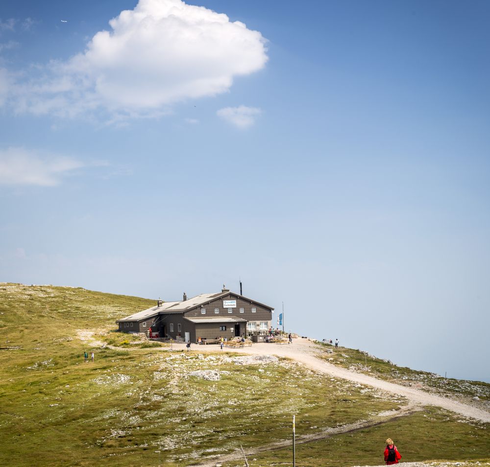 Fischerhütte am Schneeberg in der Aussenansicht