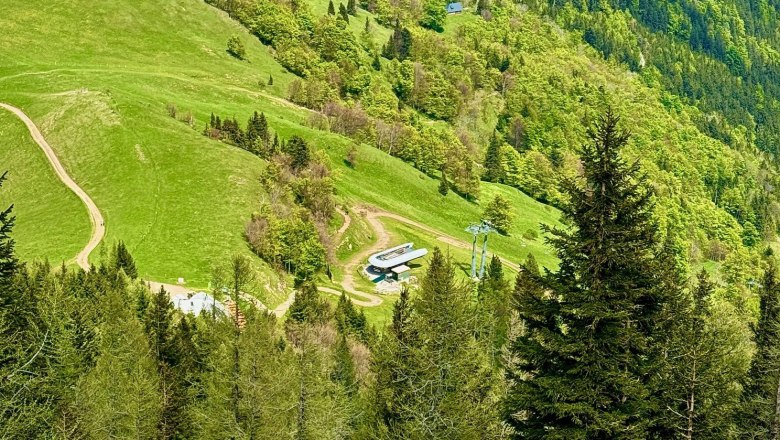 Bergstation der Sesselbahn Schneeberg von oben, &copy; Wiener Alpen