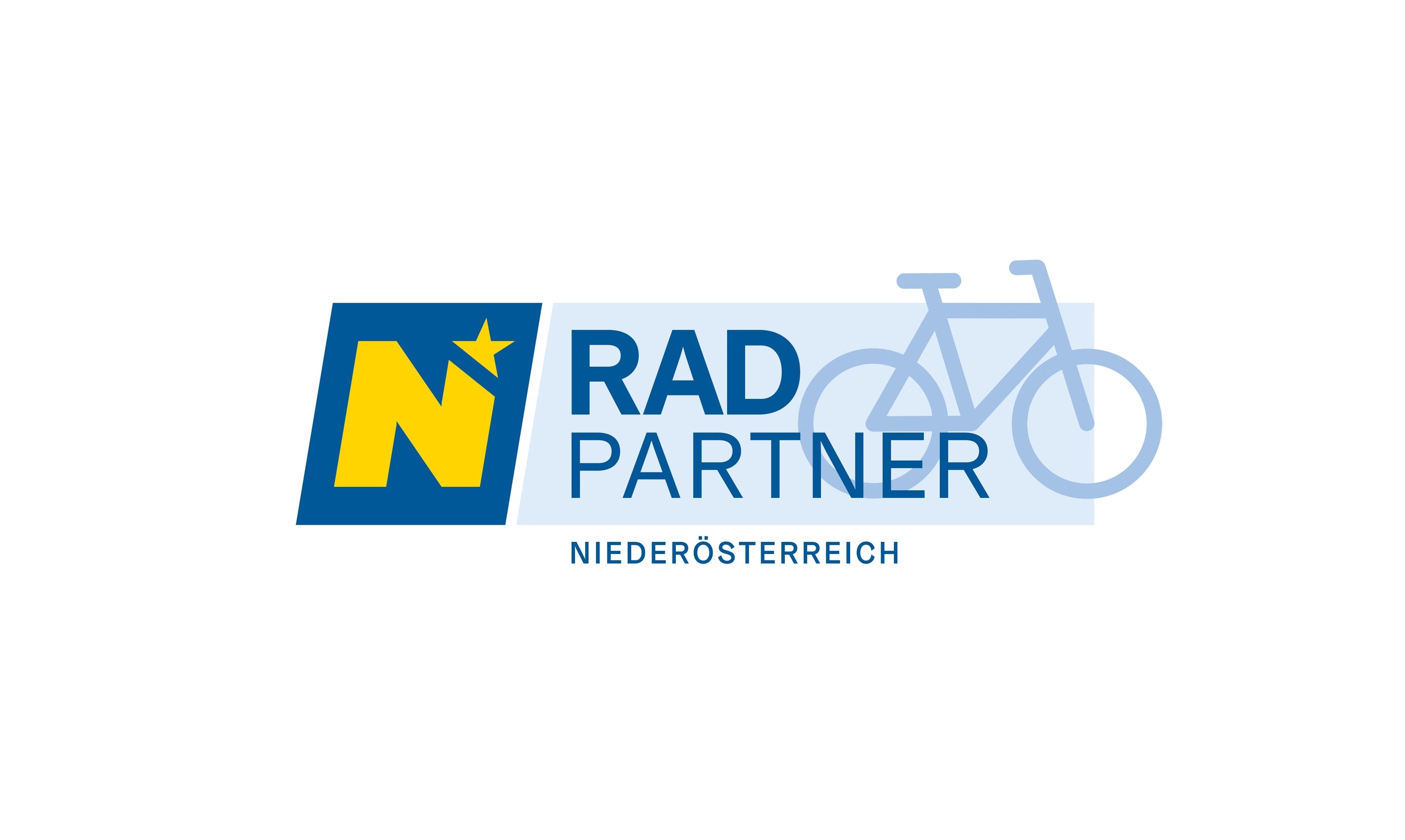 Bild Text Logo "Radpartner Niederösterreich"