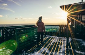 Ausblick von Aussichtwarte Hutwisch im Winter 