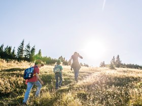 Die sanften Hügel der Rax laden zu einem unvergesslichen Abenteuer ein. Kinder und Erwachsene genießen die frische Bergluft und die strahlende Sonne, während sie durch die blühenden Wiesen wandern. Hier, inmitten der Natur, wird jeder Schritt zu einem Erlebnis voller Freude und Entdeckung.