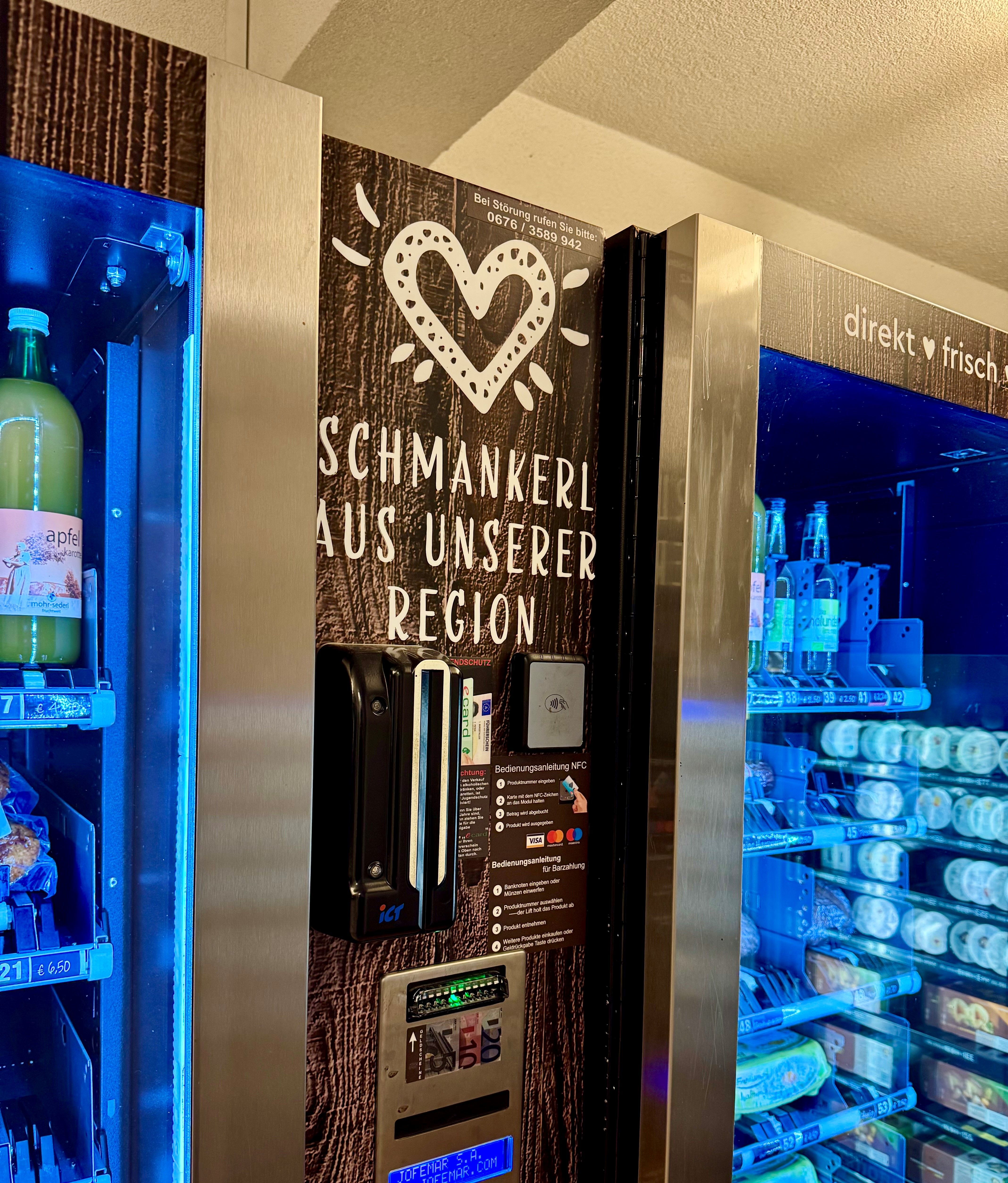 Selbstbedienungs Automat mit regionalen Produkten