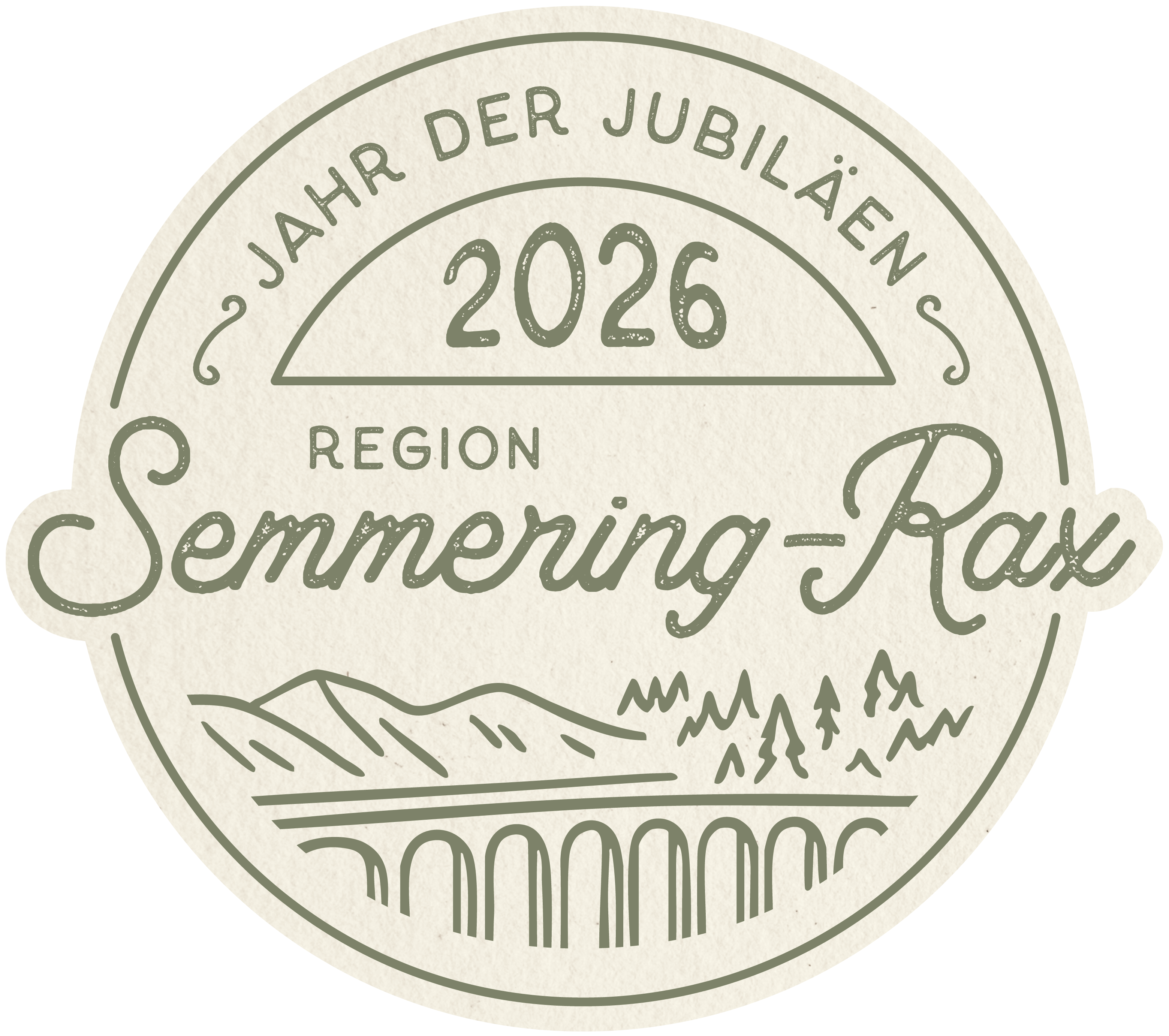 Jubiläumsbutton der Semmering-Rax Region