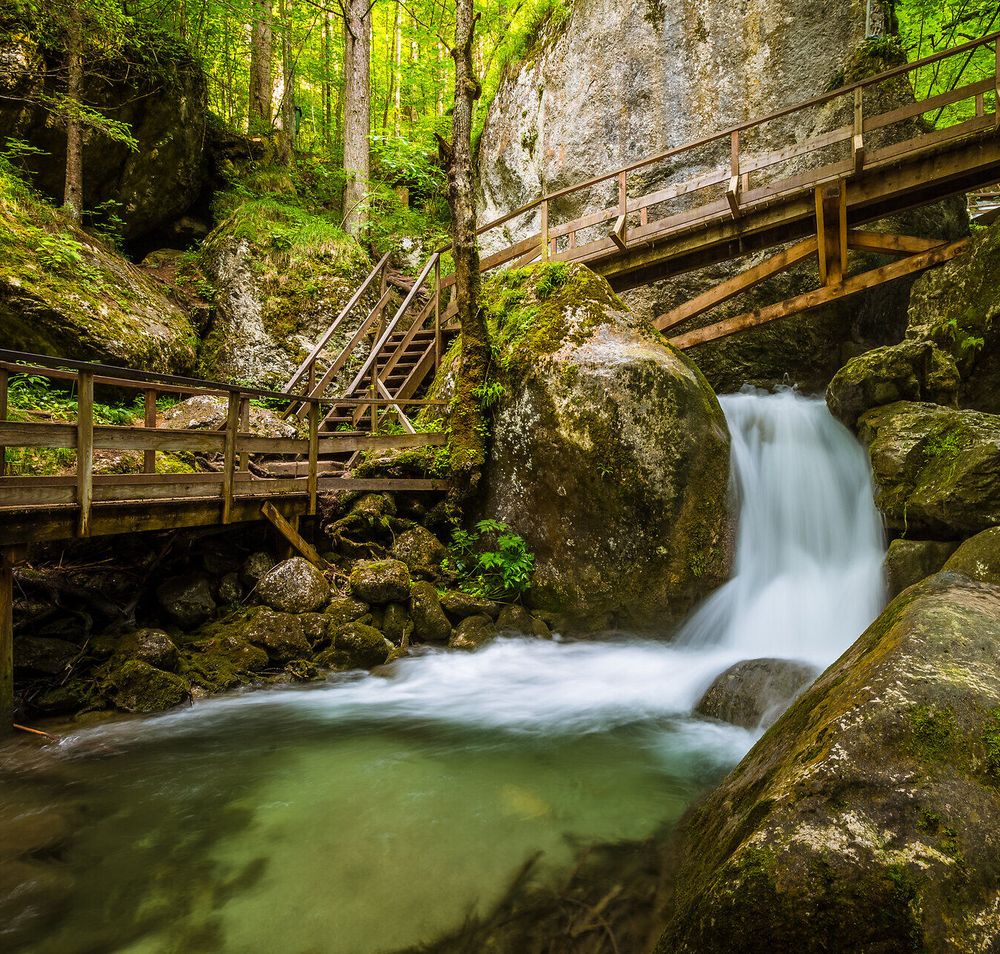 Die Myrafälle in Muggendorf sind ein ideales Ausflugsziel an heißen Tagen.