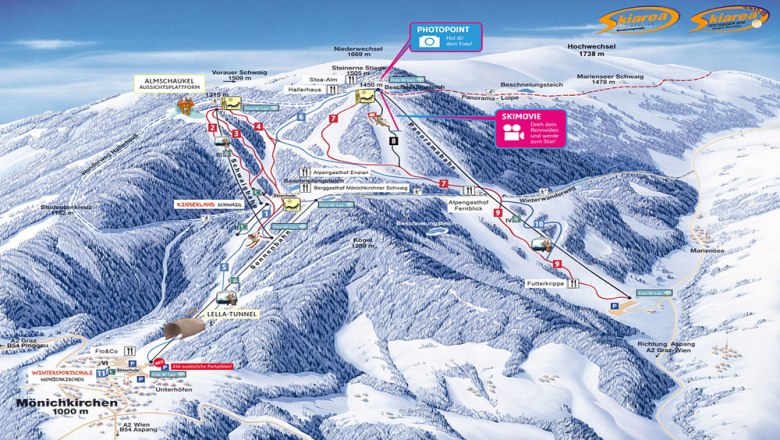 Mapa lyžiarskeho strediska, © www.schischaukel.net
