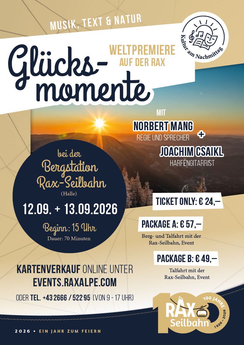 Kultur am Nachmittag: "Glücksmomente"